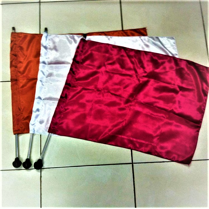 Cloth For Flag Banner Satin Kotak Polos Kainnya Saja. Alat Tari Props Penari Tarian Tamborin Gereja