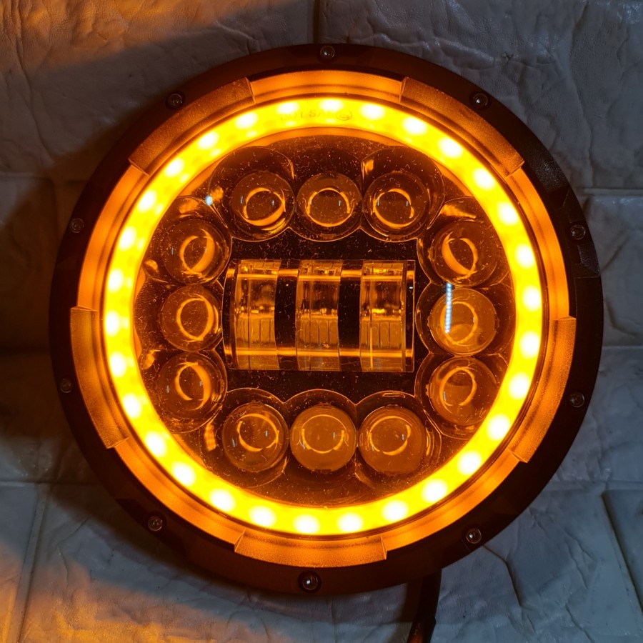 LAMPU LED DAYMAKER 7 INCH HEADLAMP RUBICON HARLEY JIMNY 2 WARNA