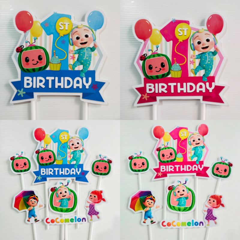 

COCOMELON CAKE TOPPER HIASAN KUE TUMPENG ULANG TAHUN
