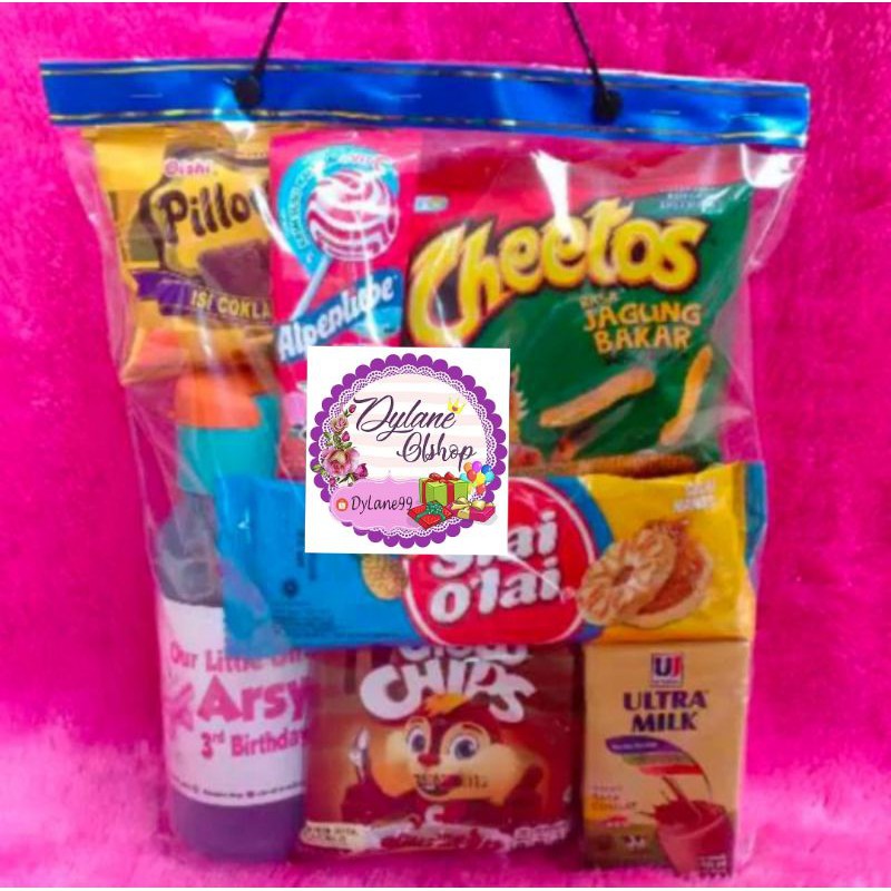 

Paket Snack Ultah / Souvenir Ulang Tahun / Bingkisan Snack