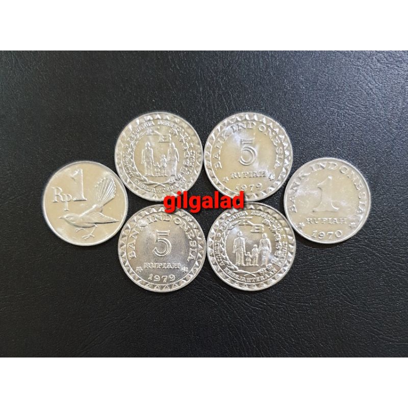 PAKET KOIN MAHAR NIKAH 22 RUPIAH 6 KEPING (4 Kpg 5rp KB & 2 kpg 1rp)