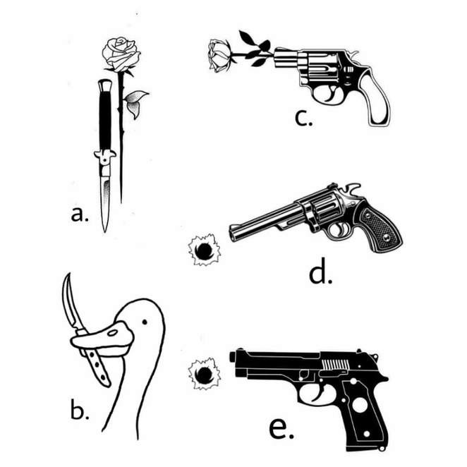 【 gun tattos 】 Stiker Tatto/Tattoo Temporary aesthetic