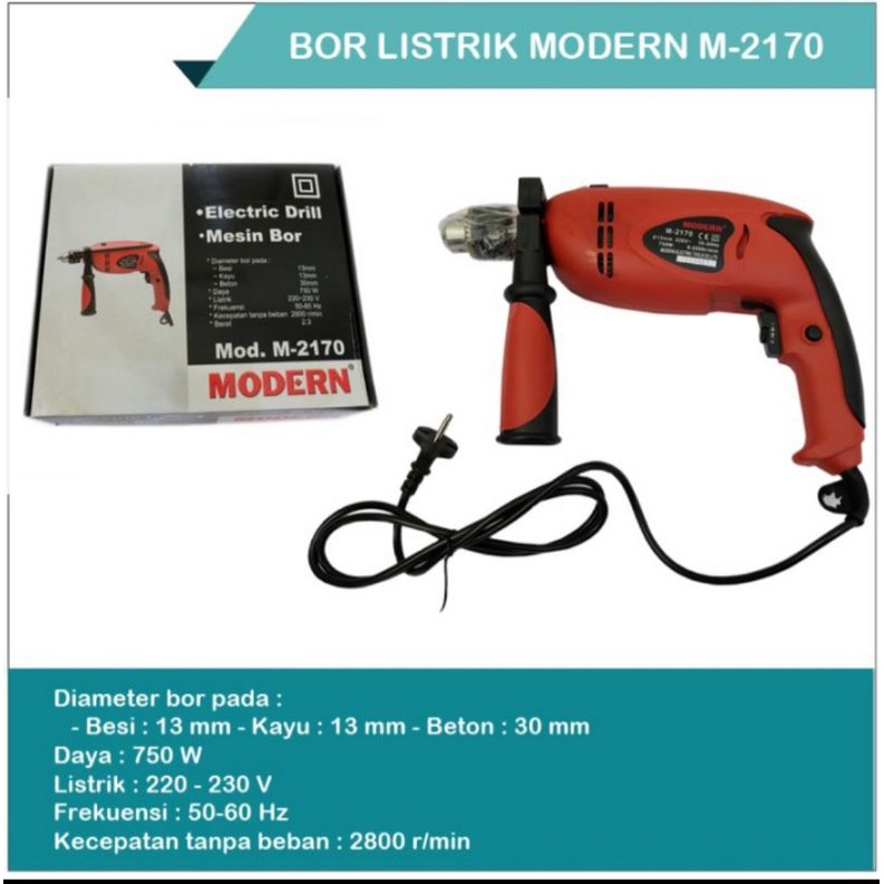 Bor Beton 13mm Modren M-2170 / Bor Listrik 13mm