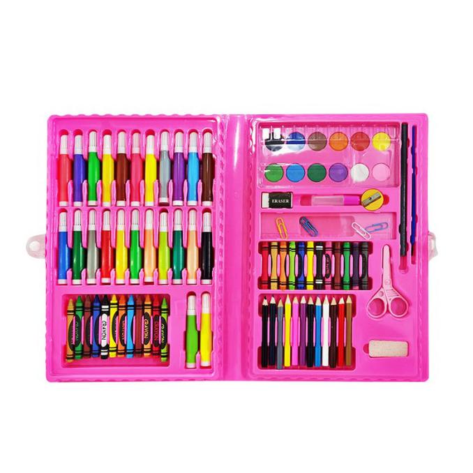 

Colouring Set (Isi 86) Pensil Warna Crayon Stationary Kado anak - Merah Muda