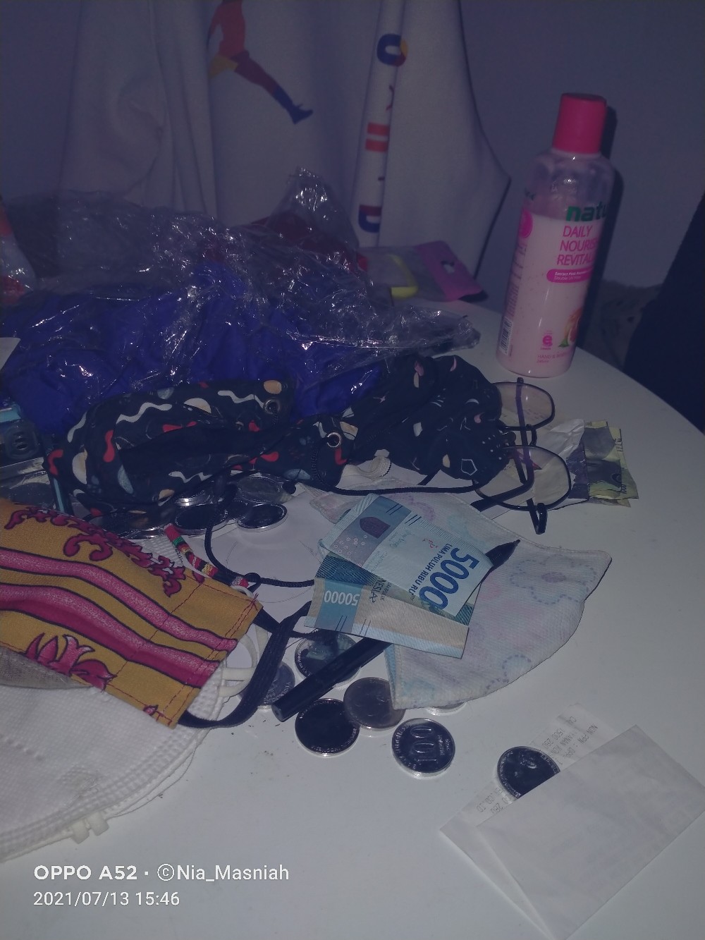 Masker Kain 3 Ply Lapis 2 Lapis Kain + 1 Slot (tissue) Hijab | Cod