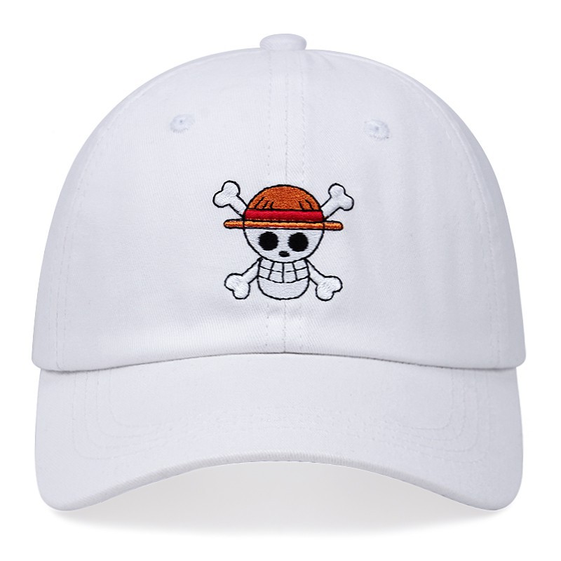 topi Unisex bordir One Piece Anime topi pria Topi Baseball Kualitas tinggi topi wanita fashion