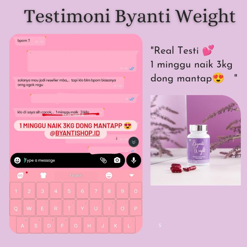 [COD] PENGGEMUK BADAN AMPUH BPOM OBAT PENGGEMUK BADAN OBAT GEMUK BADAN / BYANTI WEIGHT