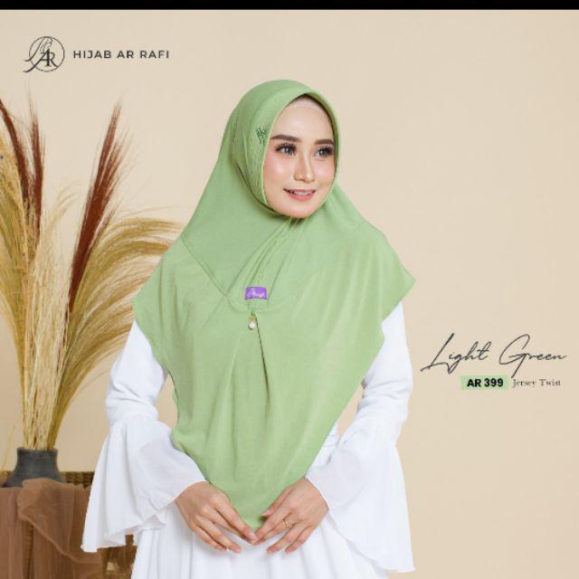 Hijab Ar Rafi AR 399 hijab instan new arrival || INAYAHHIJAB-Lightgreen