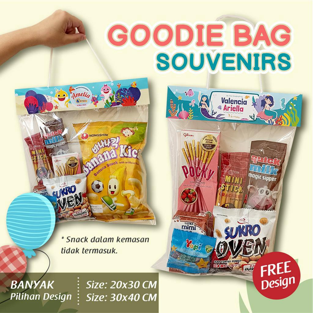 

Plastik/Kemasan Goodie Bag Ulang Tahun/ Birthday Souvenir/ Birthday Label CUSTOM