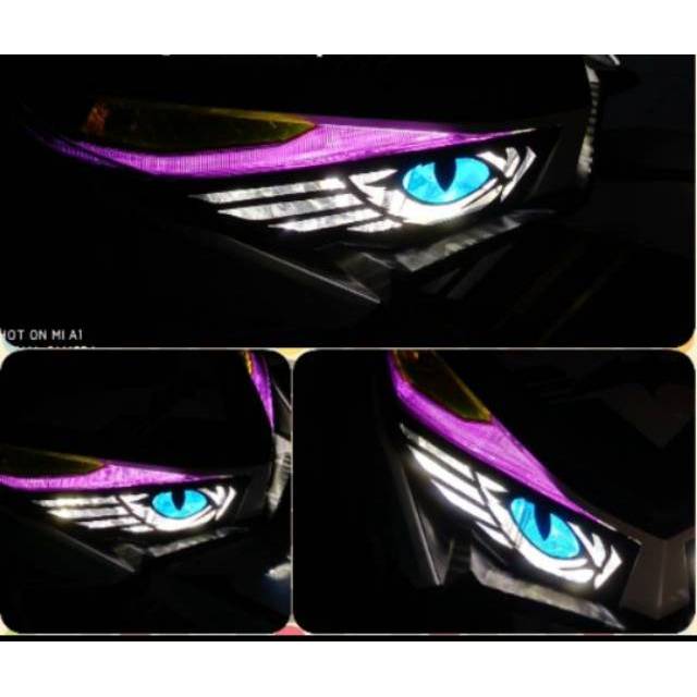 Mata kucing liar dan stiker alis polos vario 125/150 led