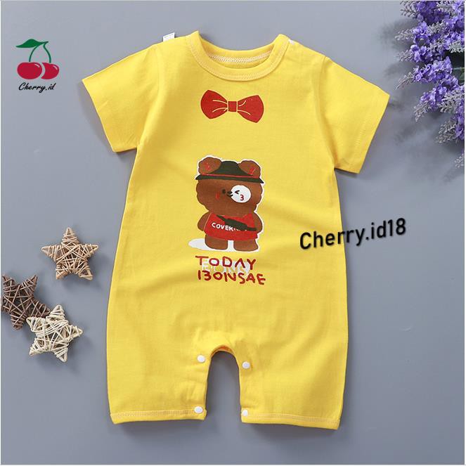 Cherry COD Jumper Kaos Bayi / Romper Bayi / Jumper Pendek Bayi Lucu Karakter J019