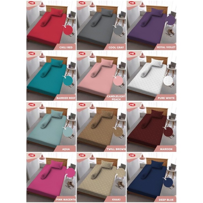 Sarung / Sprei Polos Embossed Extra Single Kintakun 100X200 90X200 80X200