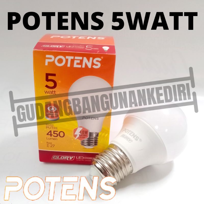 lampu led potens 5 watt 5watt