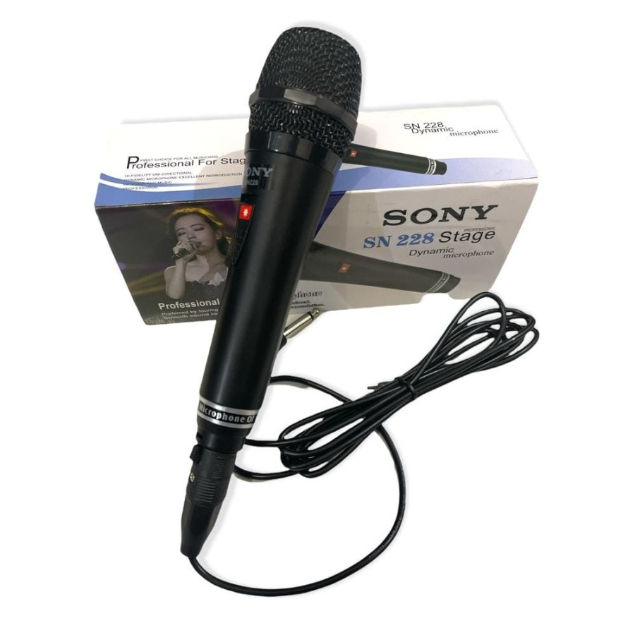Microphone Karaoke Sony SN 228 Mikrofon Kabel