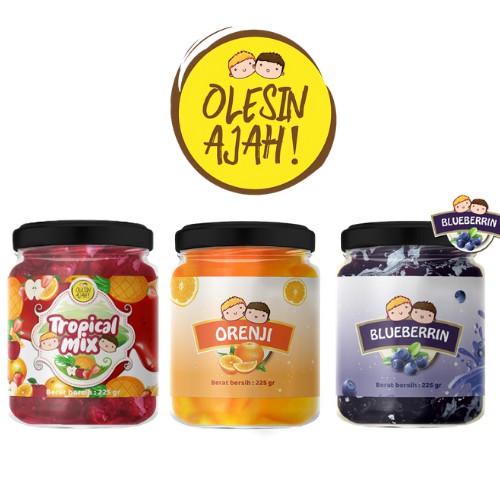 

SALE 3 Pcs Selai Tropical Mix + Orenji + Blueberrin - OlesinAjah - Homemade