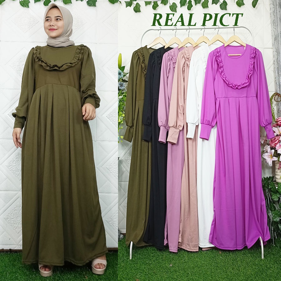 GAMIS CERUTY BABYDOLL DRESS PANJANG CARLINA FASHION