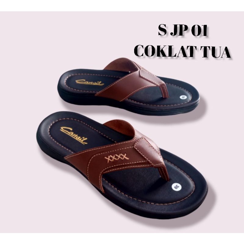 sandal kulit pria CRVL/sandal pria terbaru/sandal casual pria