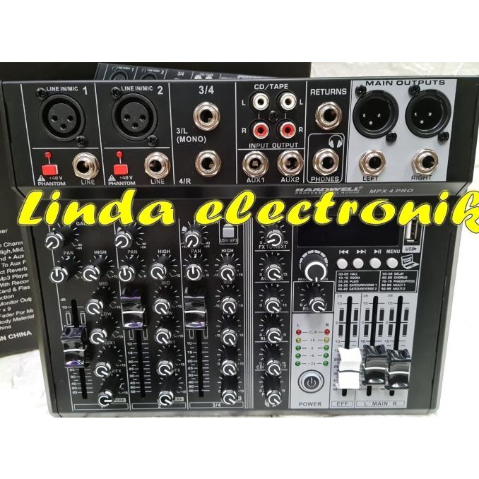 Mixer Hardwell Mpx 4 Pro Hardwell Mpx 4Pro 4 Ch Garansi Resmi