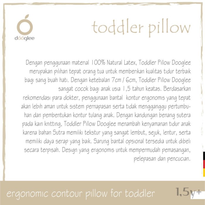 Dooglee Toddler Pillow / Bantal Bayi / DooGle