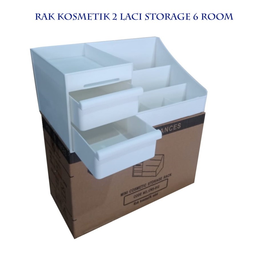 NEW Rak Cosmetic  Cosmetic Storage Drawer Kotak Penyimpanan Makeup Organizer Rak Kosmetik 2 Susun