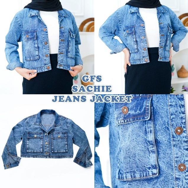 BEFAST - ZFS OOTD Wanita Jaket SYORA / SACHIE JEANS JACKET / Jaket Denim Wanita / Jaket Trendy 2021 / Jaket OOTD Wanita Keluaran Terbaru / Jaket Denim Polos / Fashion Wanita