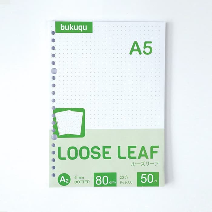 

Promo HVS Loose Leaf (DOTTED) Kertas Binder/ Isi Notes - (A5) 50 lbr Elegan