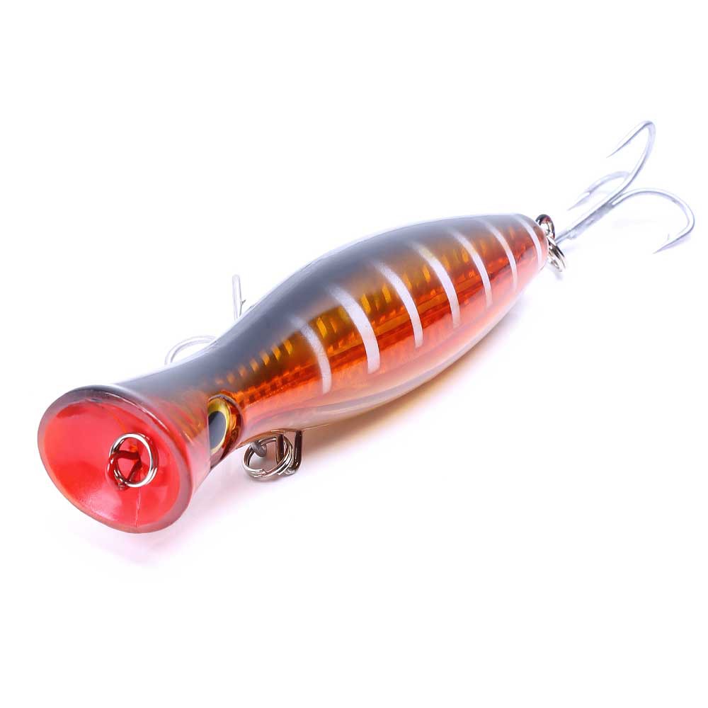 HENGJIA 18Pcs Popper minnow umpan pancing swimbait fishing lure ikan outdoor fishing tackle