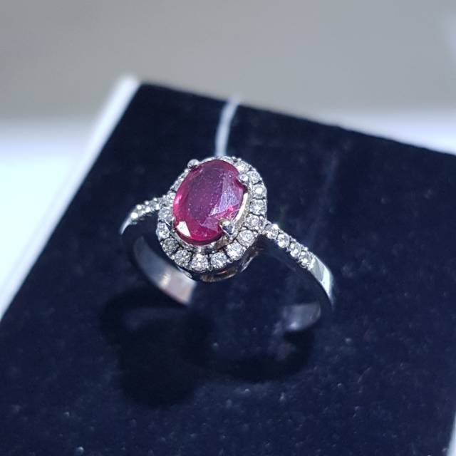 Cincin emas berlian eropa asli dan natural (nj44)