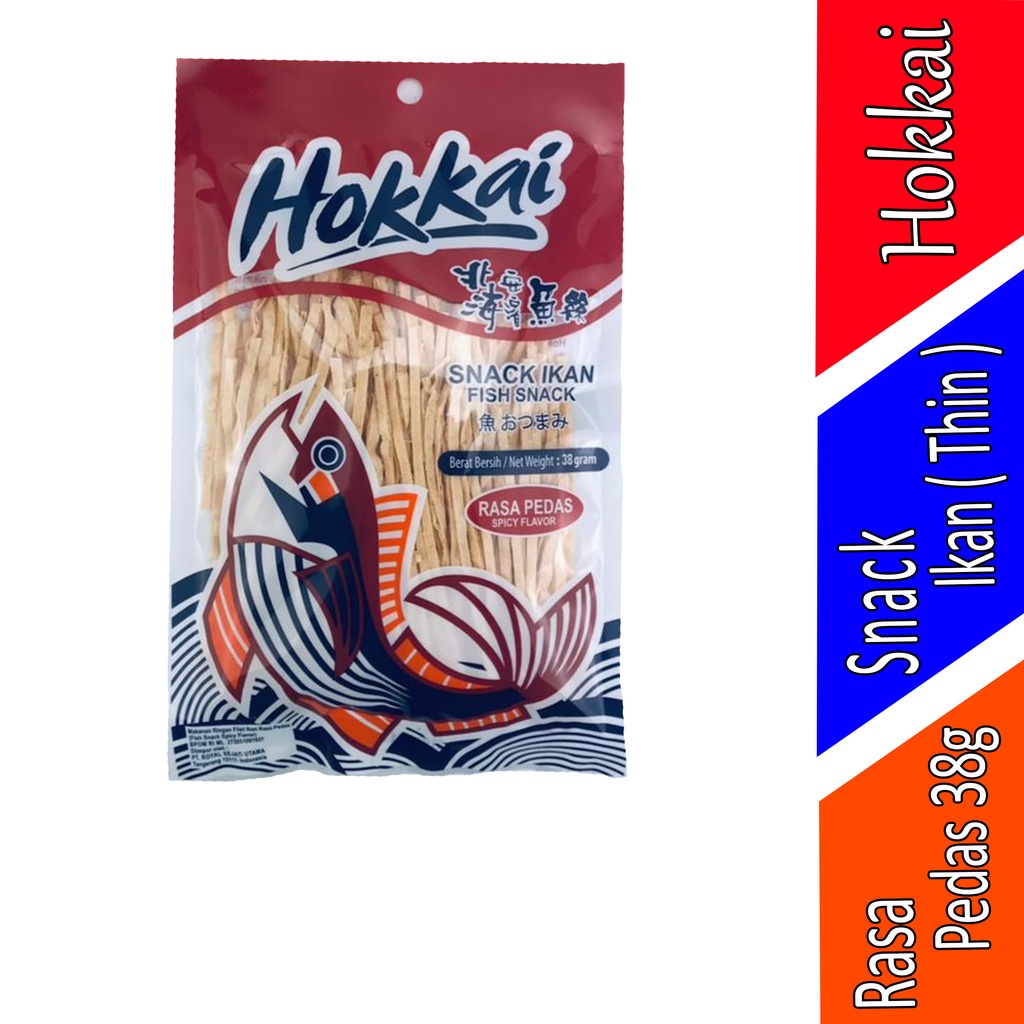 Hokkai - Snack Ikan - Rasa Pedas - Thin 38g