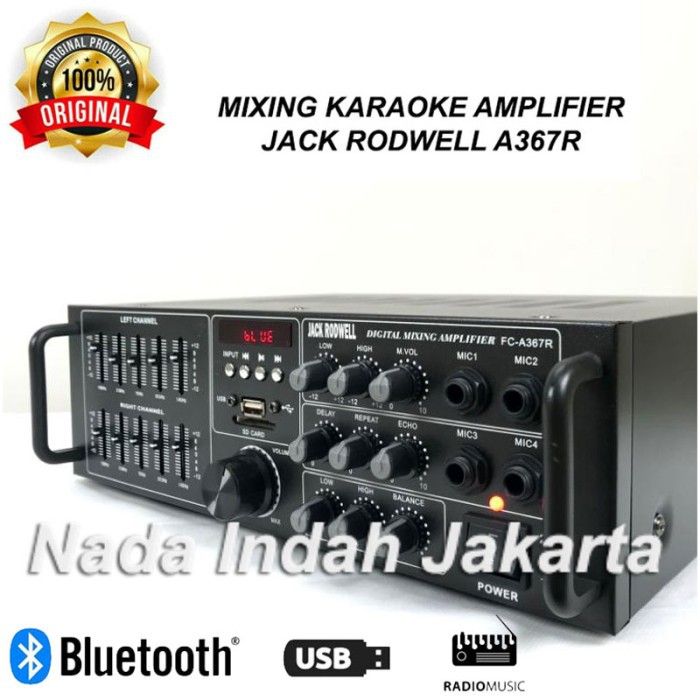 Amplifier Jack Rodwell 367R Ampli Karaoke FC A 367 USB Bluetooth Radio