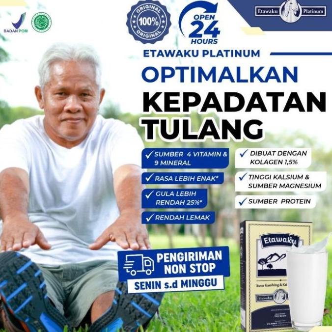 

BAYAR DITEMPAT SUSU KAMBING ETAWAKU PLATINUM 200 GRAM - ATASI ASMA TBC DAN BRONKHITIS