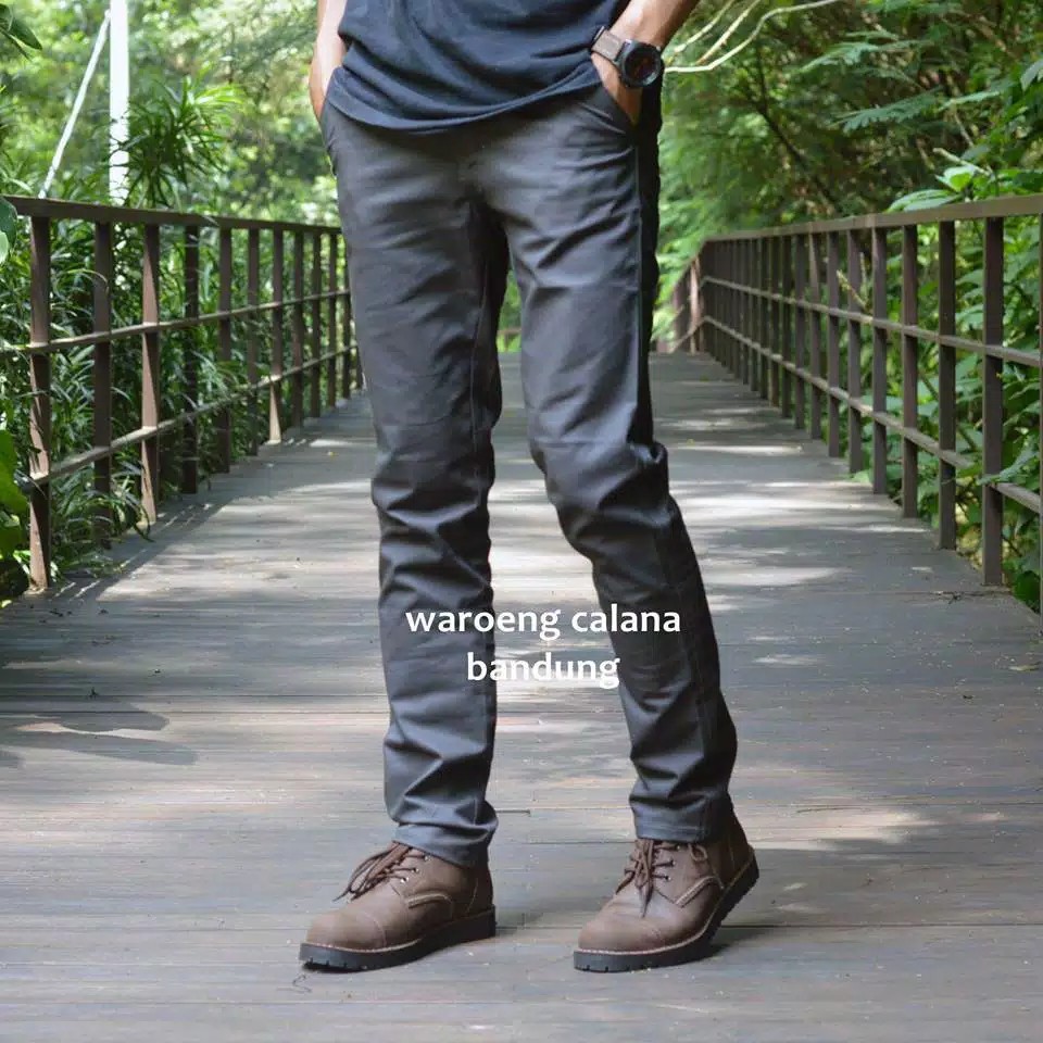 MURAH BARU NEW KEREN COCOK MANTAP ANAK MUDA long pant chino black skinny slim fit fashion pria cowok