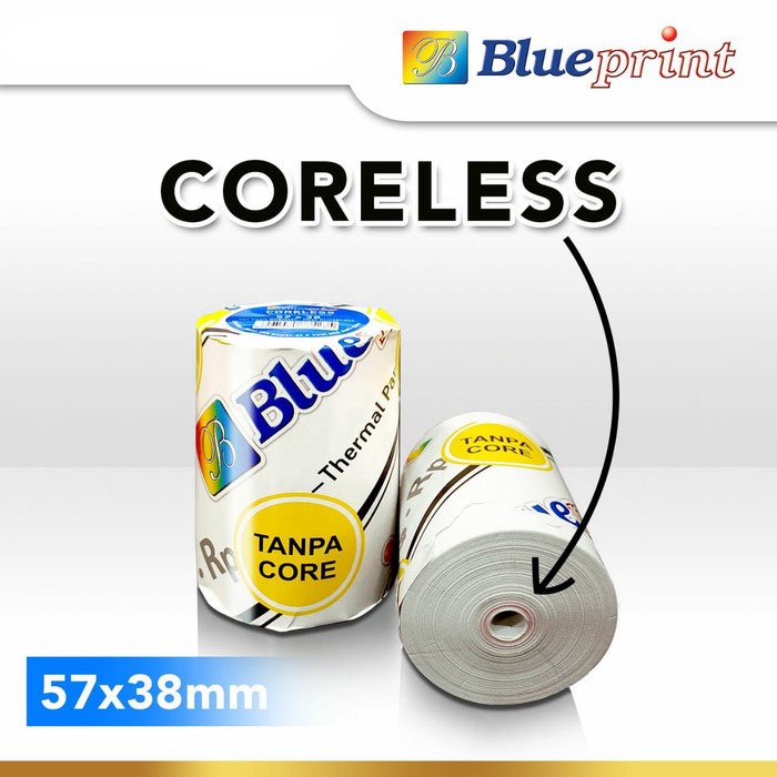 

Blueprint Thermal Paper Roll 57x38mm Kertas Termal Struk