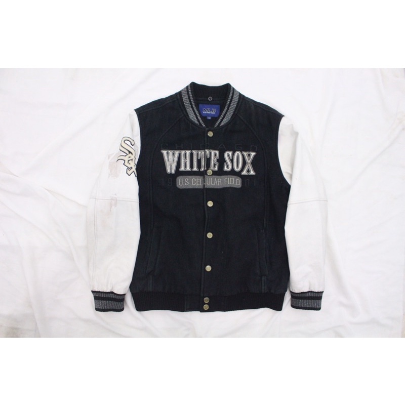 Jaket varsity mlb whitesox leather wool