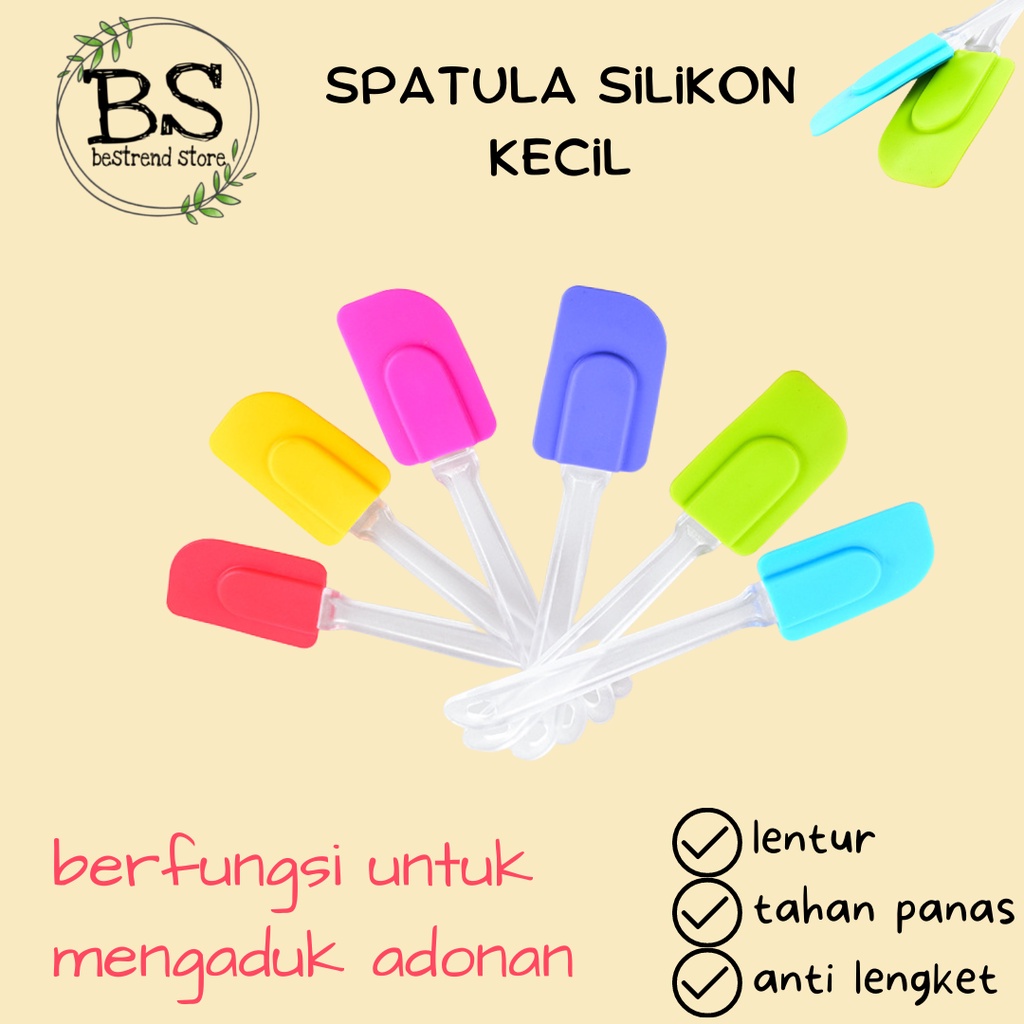 Spatula Silikon Mini Pengaduk Adonan Serbaguna