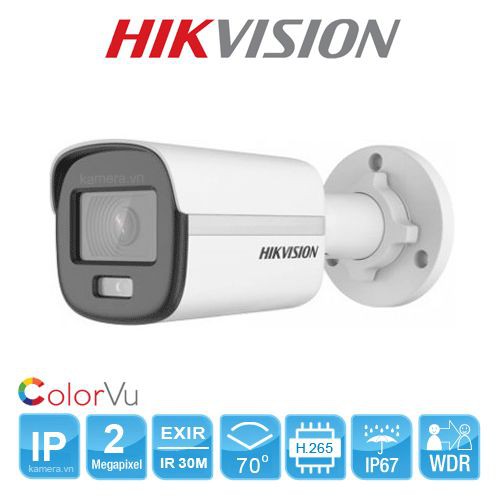 Ip Cam Outdoor Hikvision ColorVu Full color 2mp DS-2CD1027G0-L