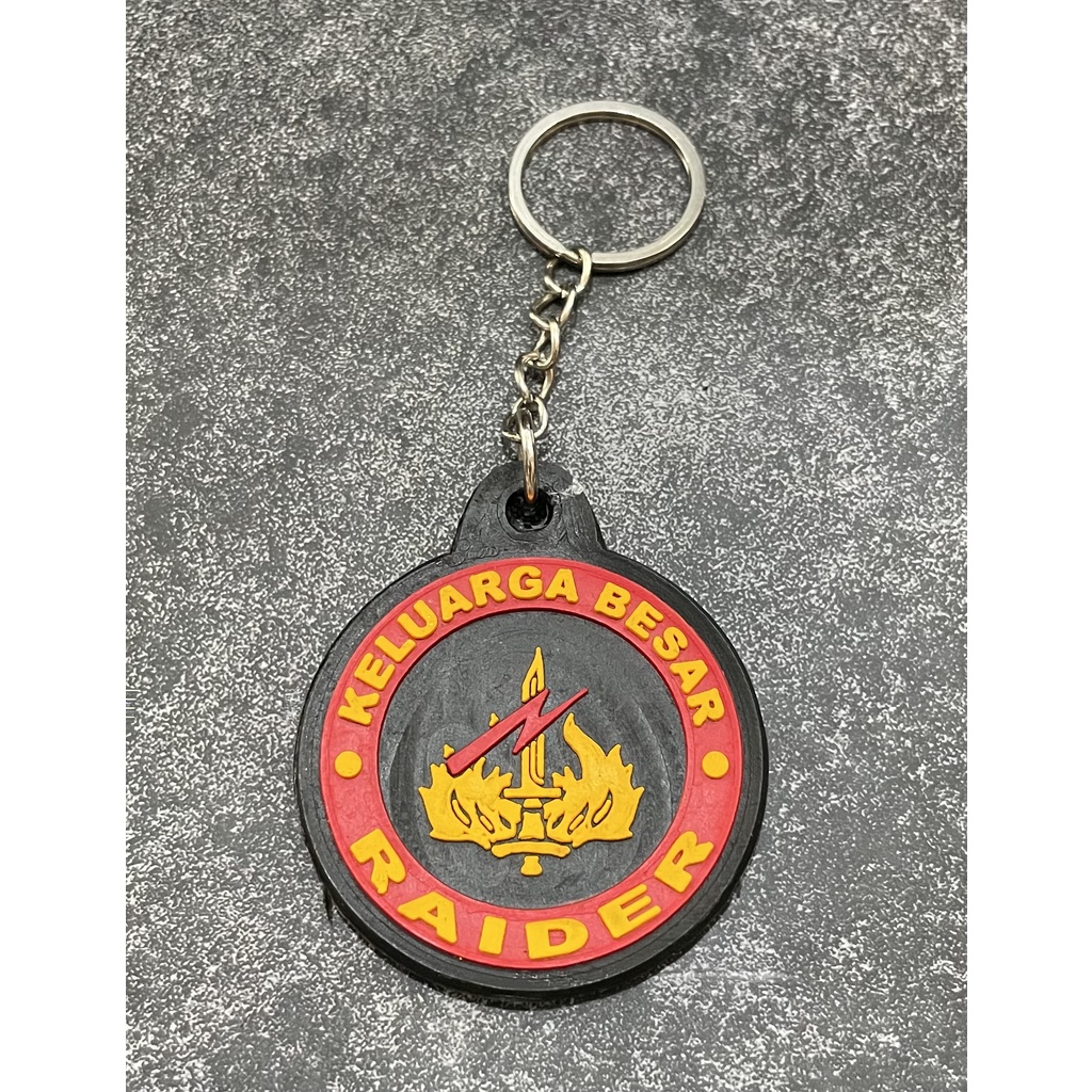 Gantungan Kunci Raider Hitam (Bulat) |Keychain|Gantungan Kunci Karet Raider