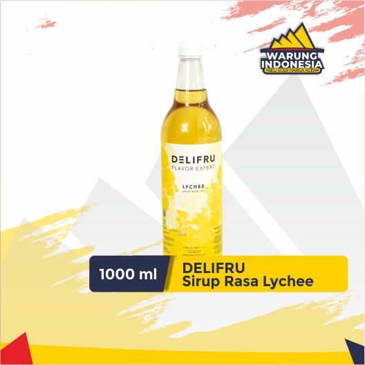 

Syrup Lychee Delifru 1000ml - Sirup Buah Leci Premium