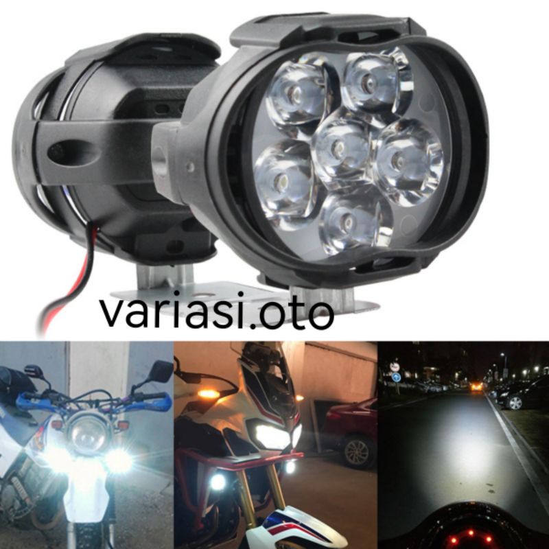 Lampu Tembak Sorot LED Motor 12 Volt Work Light Cree 6 Mata / 6 LED