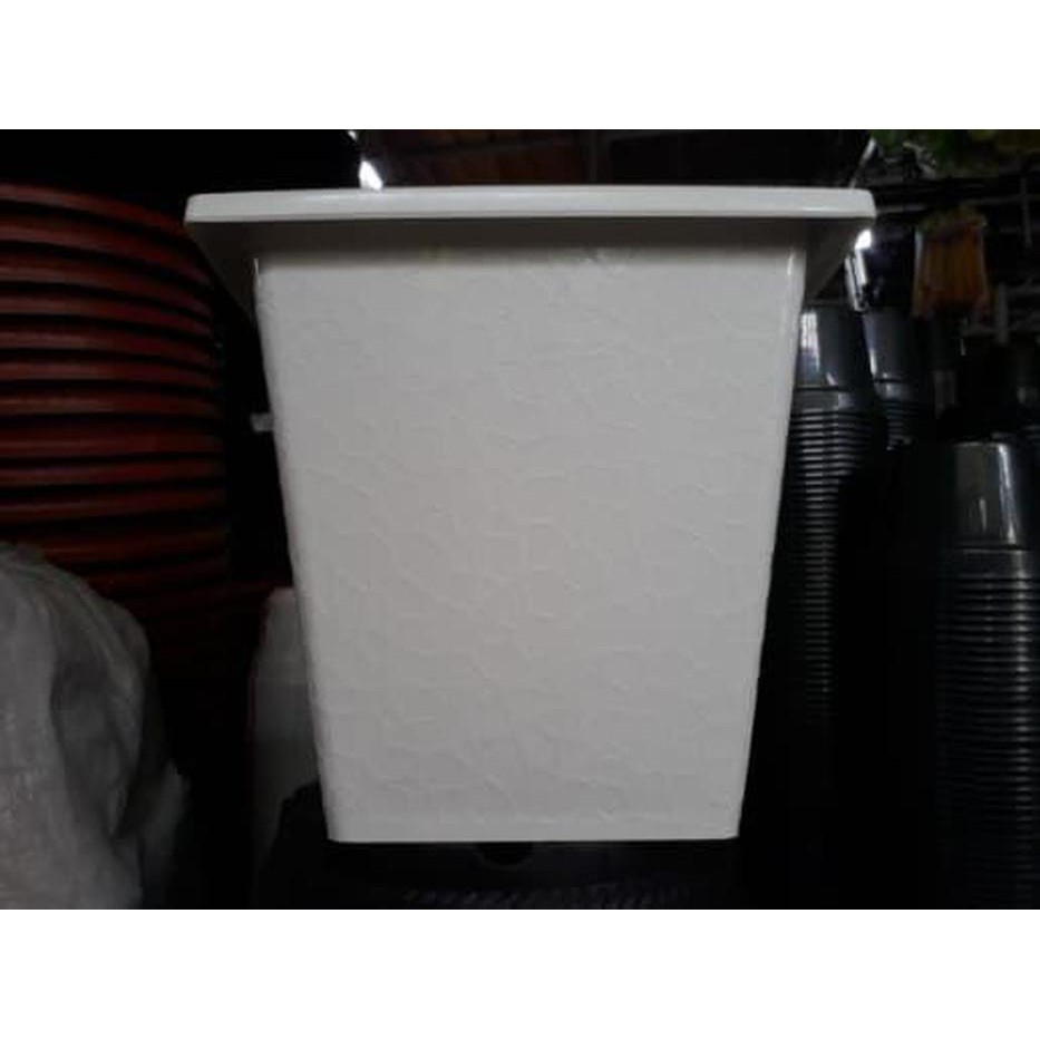 pot bunga kotak putih 45cmrosa Putih