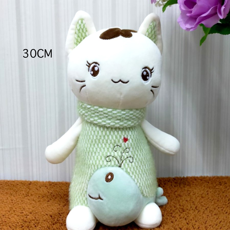 Boneka Floppy cat kucing lucu 40cm import kucing baju lumba-lumba kado baby kids cat kucing cute