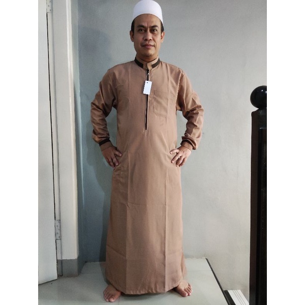 jubah pria manset- koko jubah pria muslim,jubah pria dewasa, gamis pria dewasa-fashion muslim-baju koko lengan panjang-jubah termurah-jubah alharomain-baju jubah muslim-Coksu