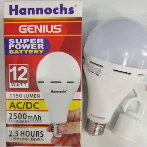 Bohlam Emergency Hannochs Genius Bulb 12 Watt Lampu Emergency tahan sampai dengan 5 jam saat listrik mati BEGARANSI RESMI