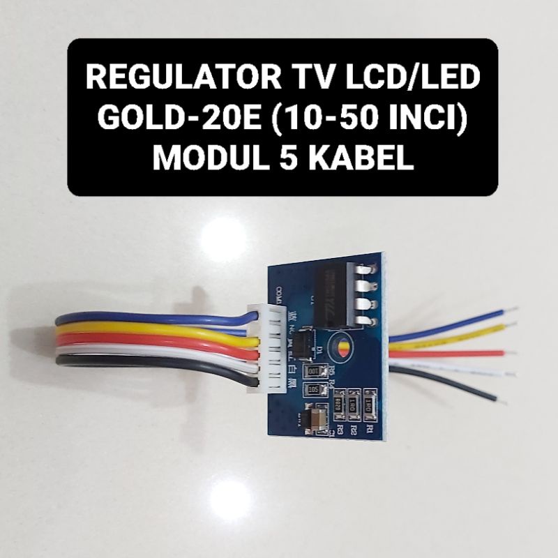 Regulator TV LCD 10-50 Inci Power Supply LED 5 Kabel gacun