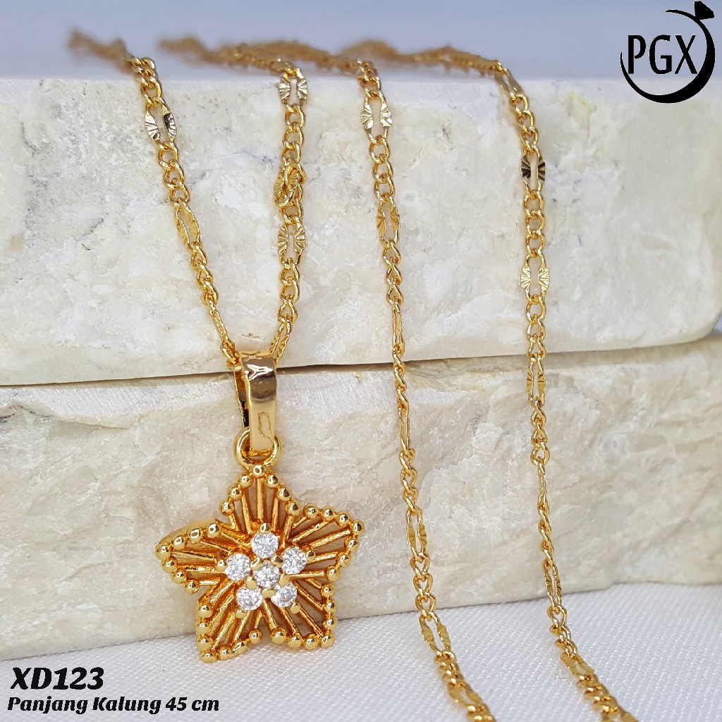 PGX Kalung Wanita Xuping Perhiasan Lapis Emas Aksesoris Fashion Premium - XD123