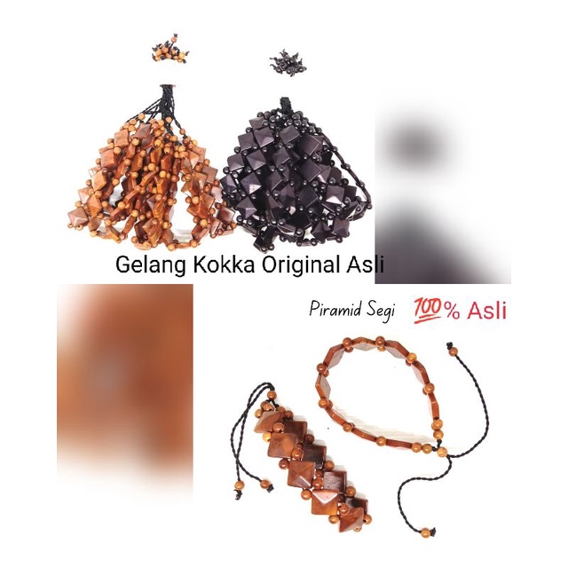 Gelang kokka Motif piramid persegi Kaukah Asli original khas Kalimantan