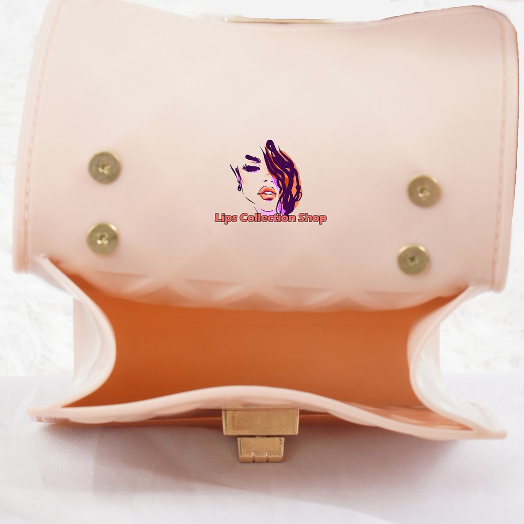 Tas Jelly Glossy Mutiara Mini Classic Pearl | Tas Mini Rubber | Tas Jelly Mini Mutiara