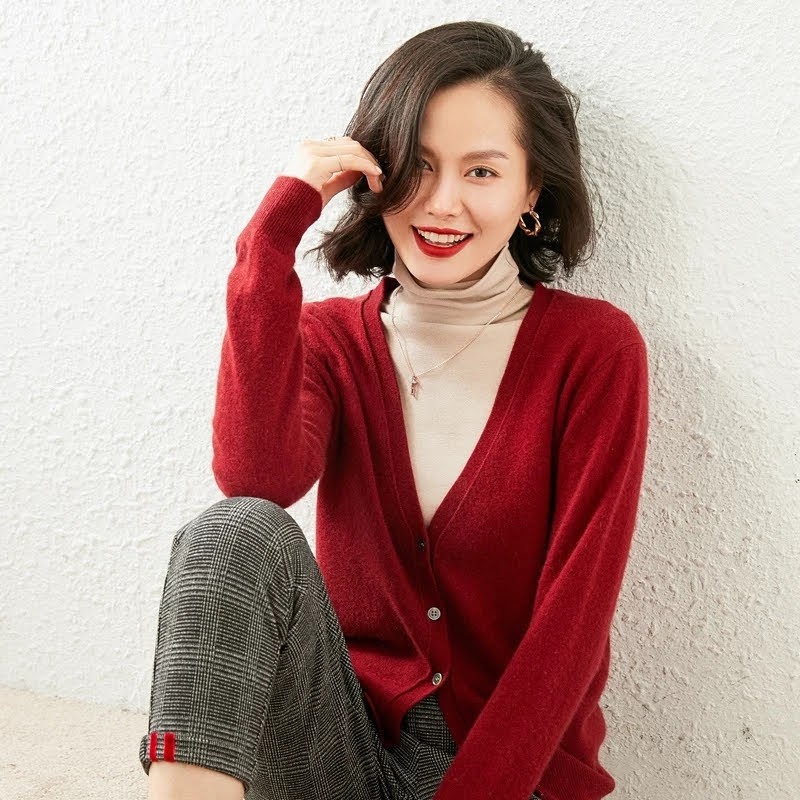 Cardigan Rajut Wanita Oversize XL – 2XL Reike / Female Big Kardi Knit VNeck-4