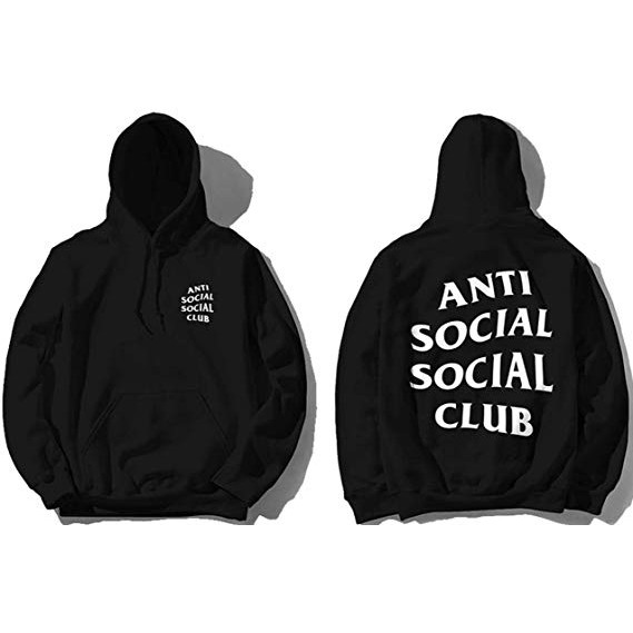 Hoodie Distro Anti Sosial Sosial Club DB - Black Premium