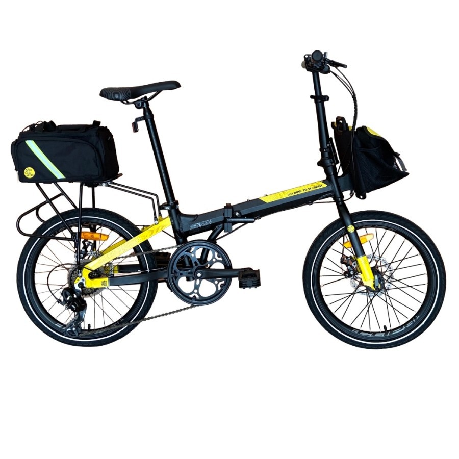 sepeda lipat element police texas bike to work B2W - Hitam
